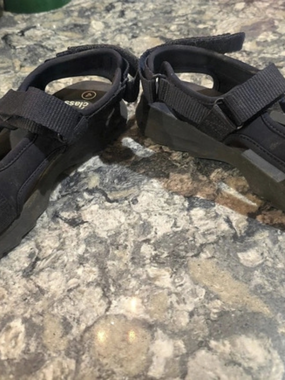 Black Sport Sandals US 4